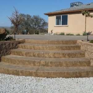 Stamp ed concrete stairs